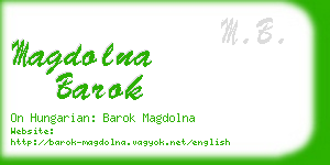 magdolna barok business card